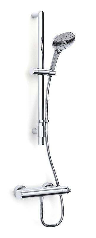 EN10031CP Inta Enzo Safe Touch Thermostatic Bar Shower With Adjustablke